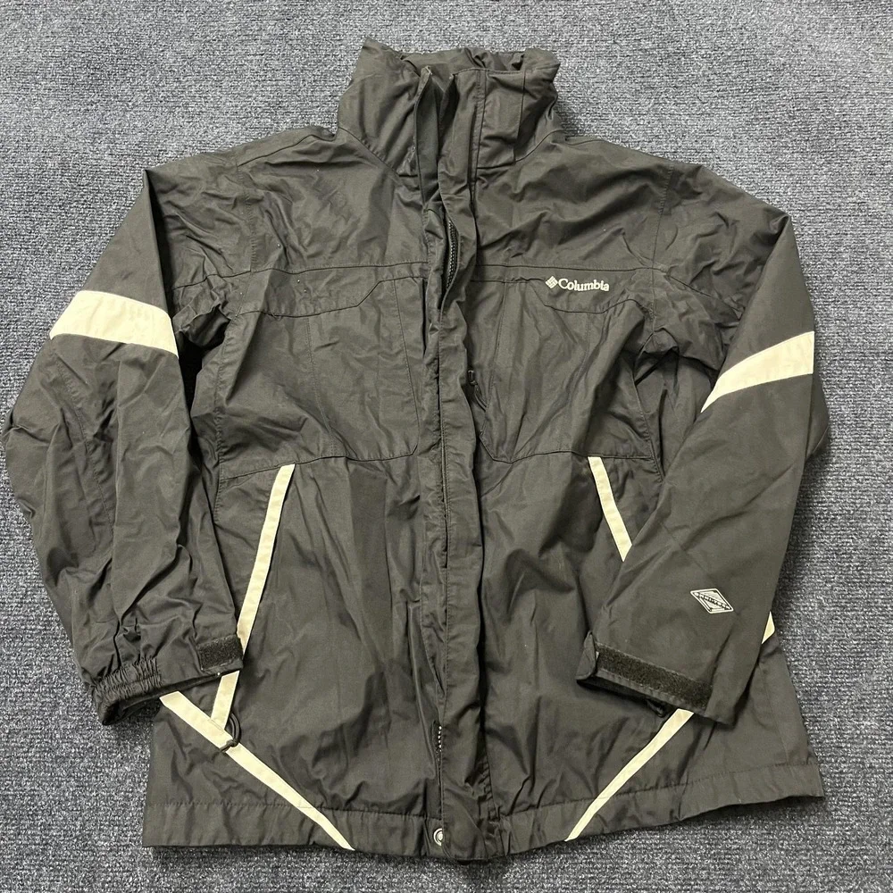 Columbia Ski Jacket Kids 14/16 Gray Hooded Bugaboo‎ Interchange Snow Winter Coat